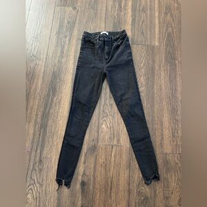 Abercrombie & Fitch Black High Ride Super Skinny Ankle Jeans